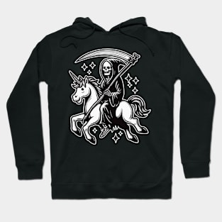 Grim Reaper Ride Unicorn Hoodie